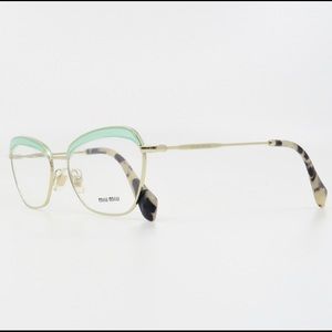 Miu Miu VMU 51N TFE-1O1 Women's Green & Gold